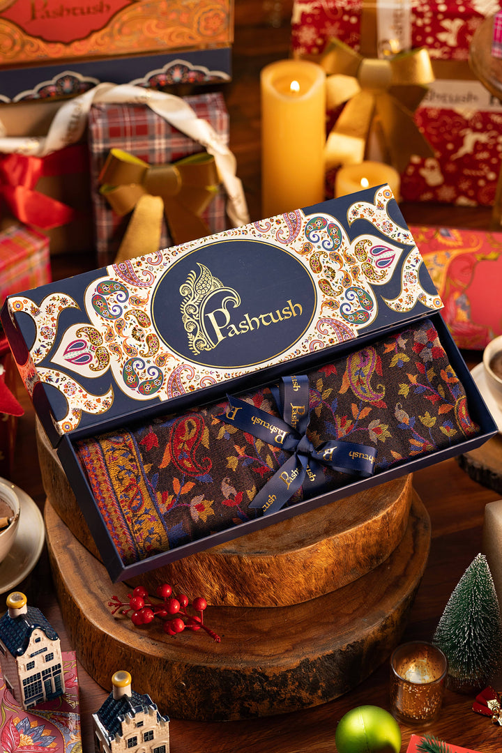 Pashtush India Gift Pack Pashtush Womens Bamboo Stole, Ethnic  Design, Multicolour