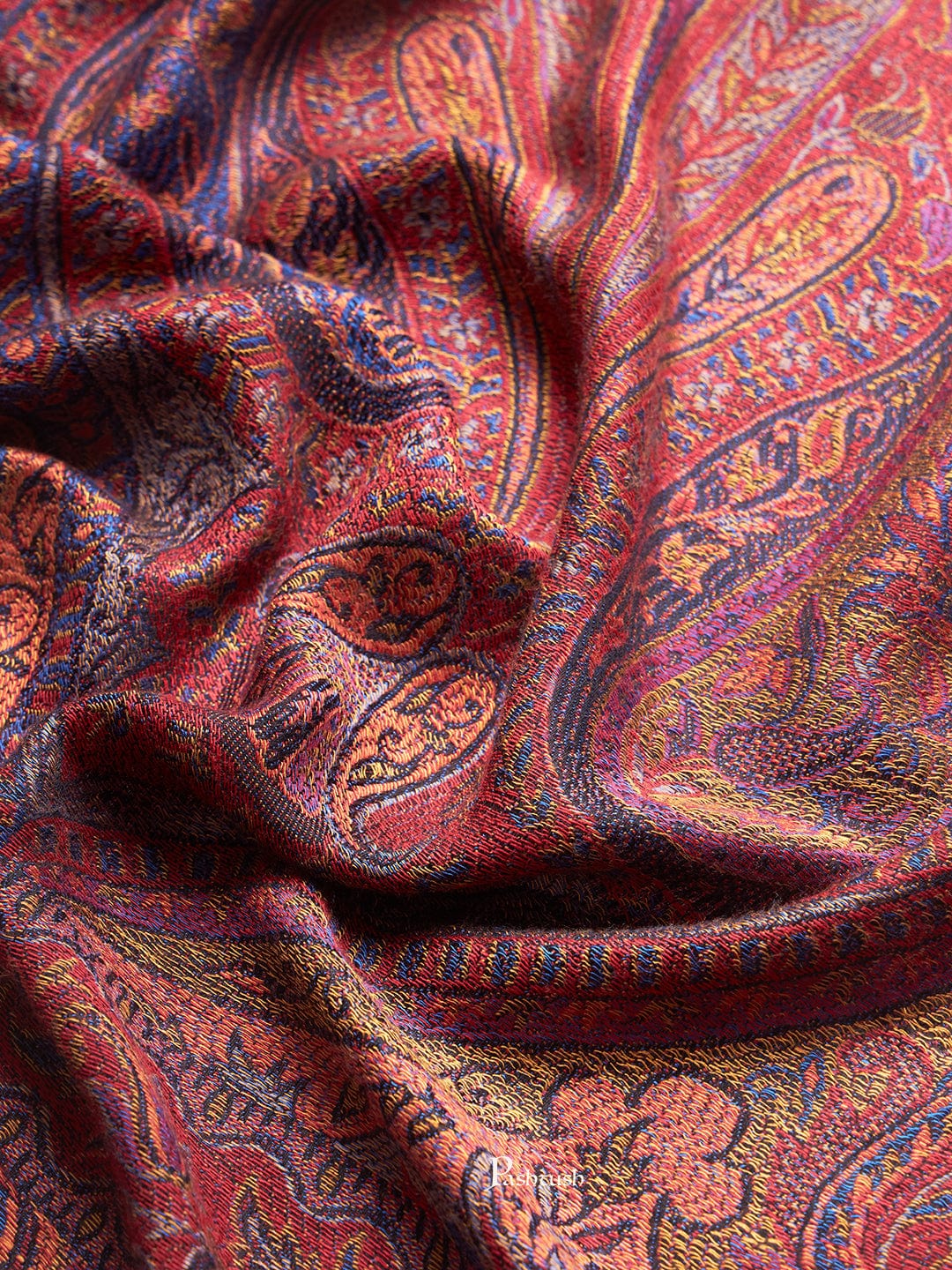 Pashtush India Womens Stoles and Scarves Scarf Pashtush Womens Bamboo Stole, Extra Soft Jamawar Paisley Design, Multicolour