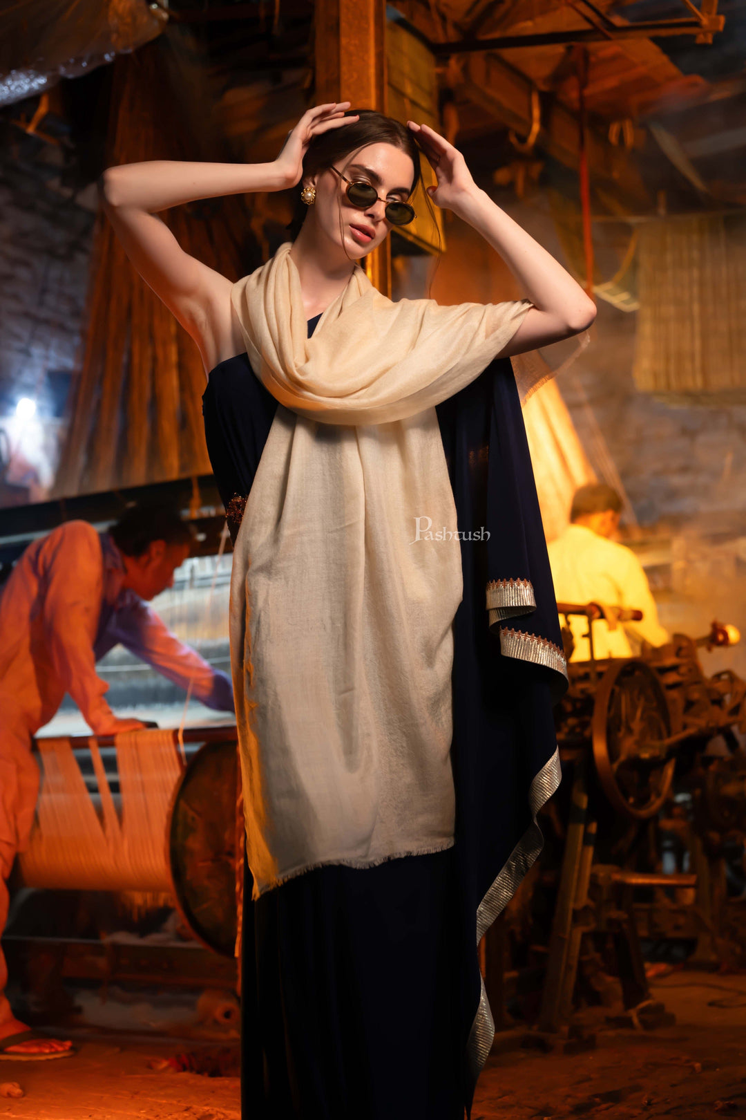 Pashtush India Womens Stoles and Scarves Scarf Pashtush Womens Cashmere Stole,  Design, Multicolour
