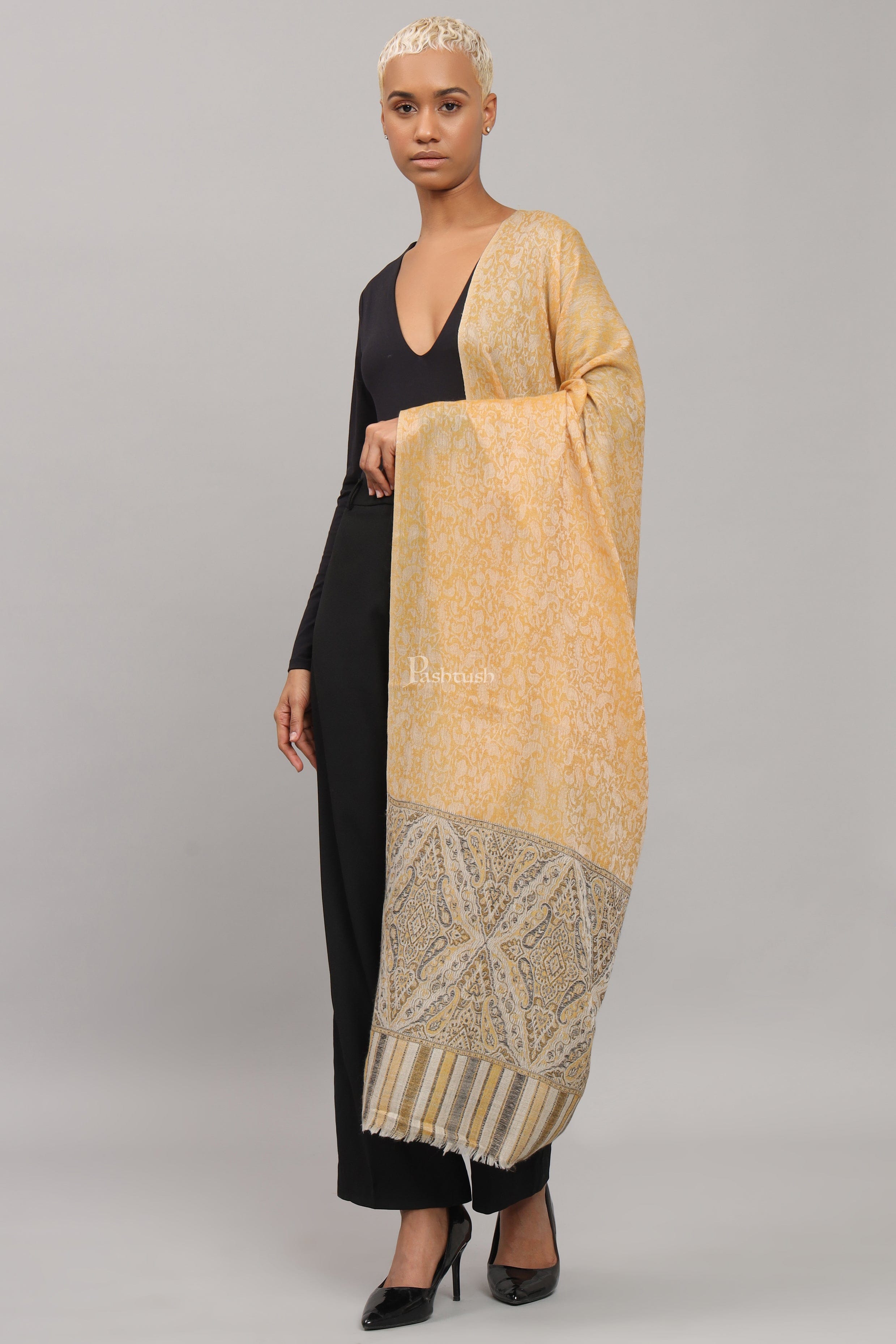 Womens gold sale shawl