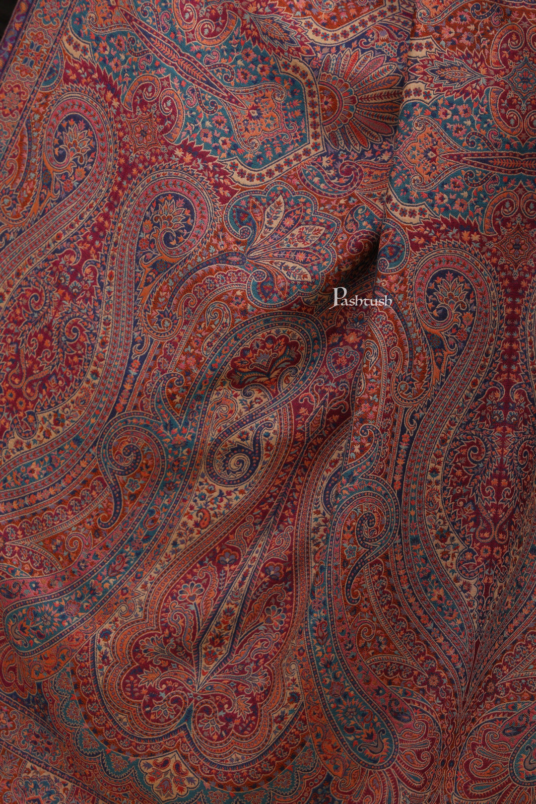 Pashtush India Womens Shawls Pashtush womens Faux Pashmina Shawl, Ethnic Paisley Weave, Multicolour