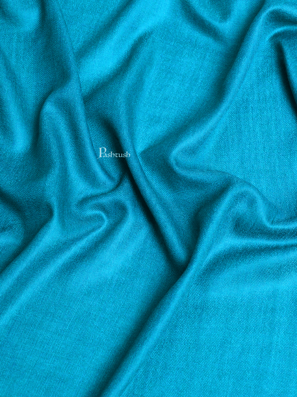 Pashtush India Womens Shawls Pashtush Womens Fine Wool Shawl, Extra Soft, Basics Solid, Arabic Sea Blue