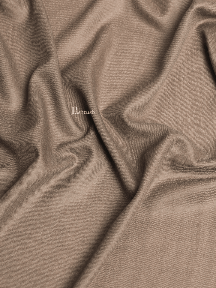 Pashtush India Womens Shawls Pashtush Womens Fine Wool Shawl, Extra Soft, Basics Solid, Taupe