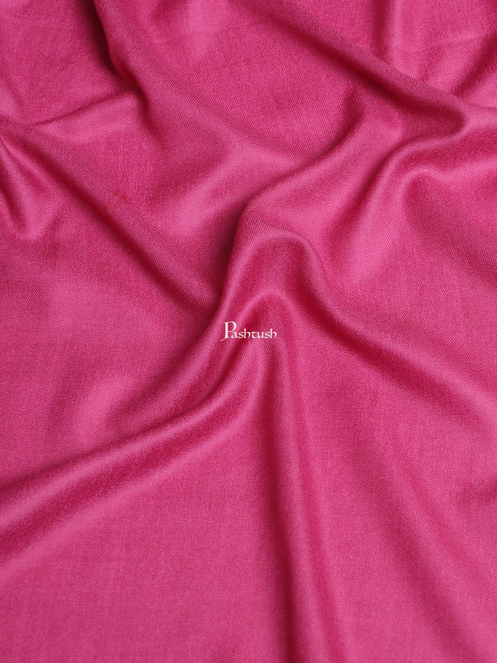 Pashtush India womens scarf and Stoles Pashtush Womens Fine Wool Stole, Solid Colour Weave, Fuschia