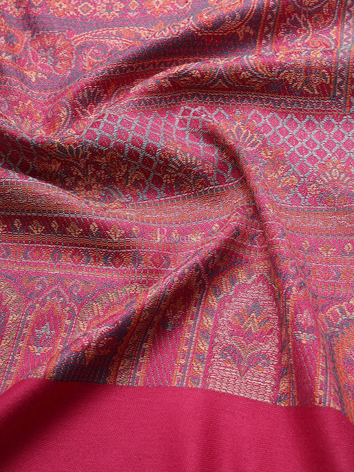 Pashtush India Womens Shawls Pashtush Womens, Jamawar Shawl, Faux Pashmina, Soft and Warm, Pink