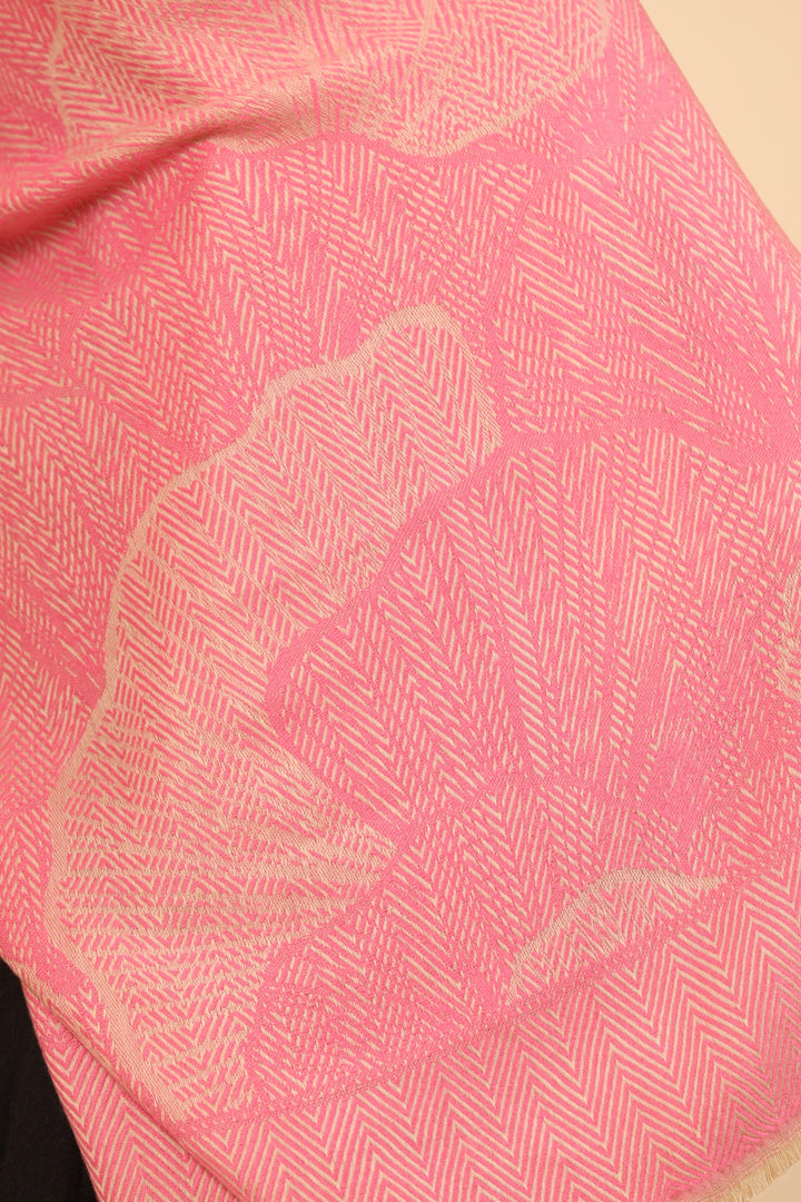 Pashtush India Womens Stoles Pashtush Womens Muffler, Soft and Warm, Stole, Organic Weave Design, Pink