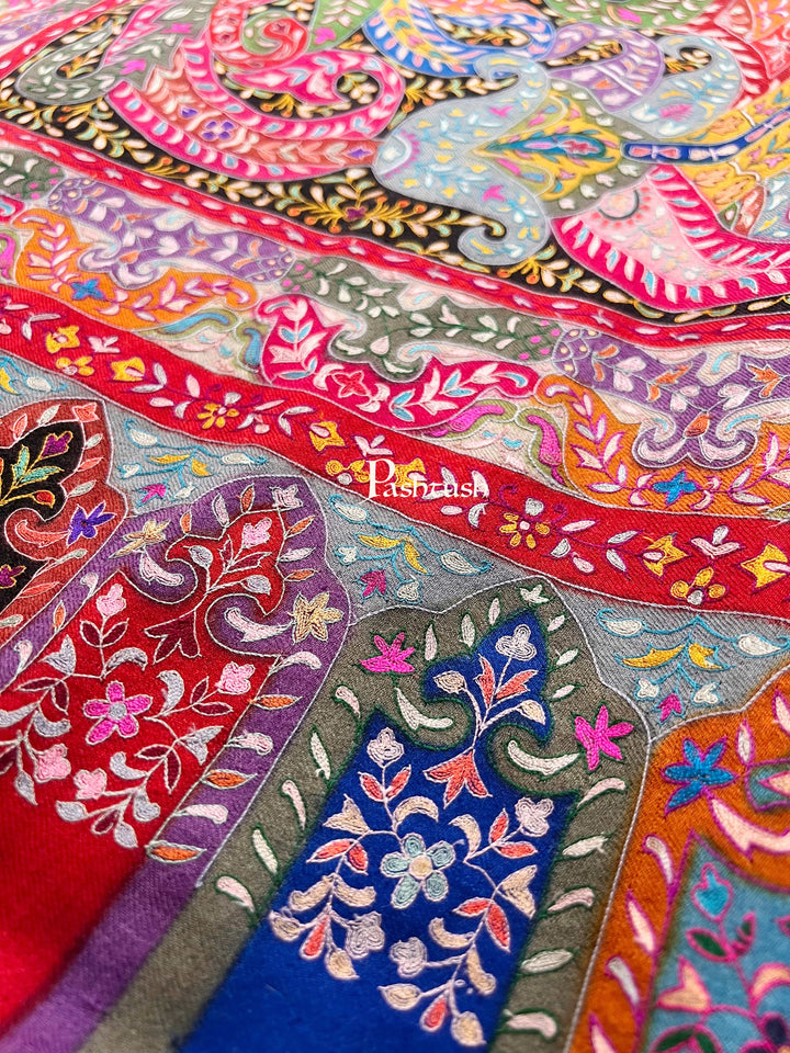 Pashtush India Womens Shawls Pashtush Womens Pashmina Shawl, Handmade Kalamkari, Multicoloured