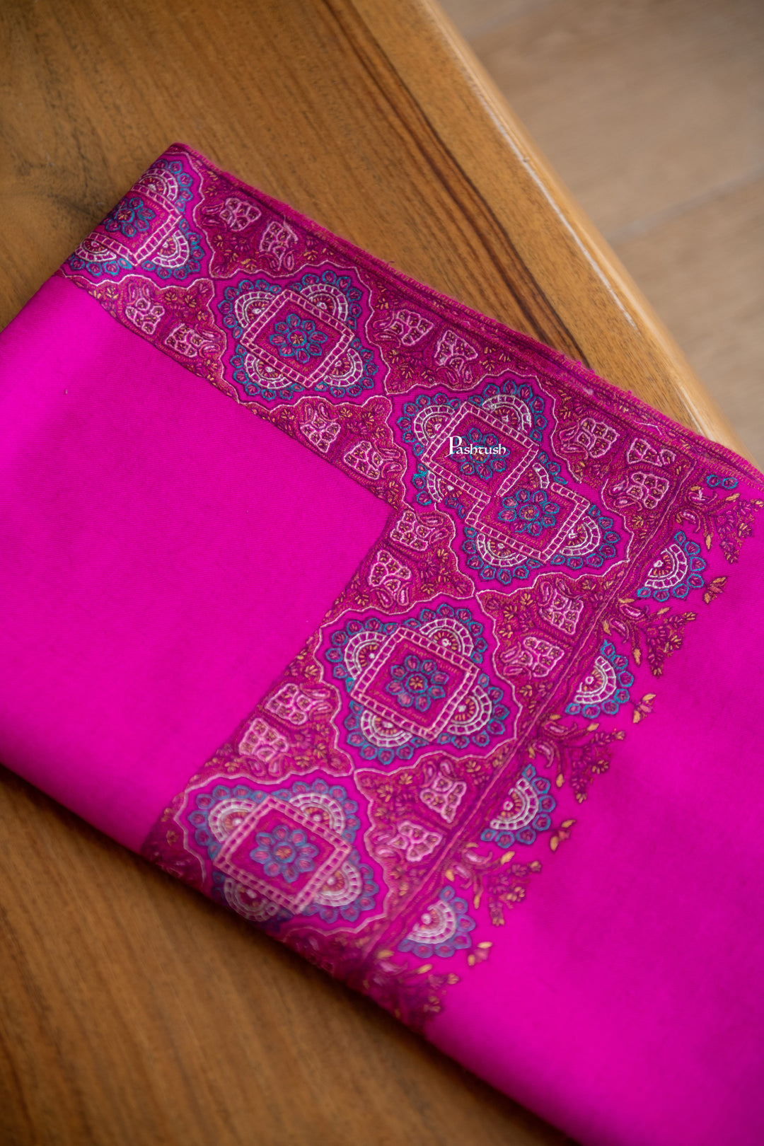 Pashtush India Womens Shawls Pashtush Womens Pure Pashmina Shawl, Magenta