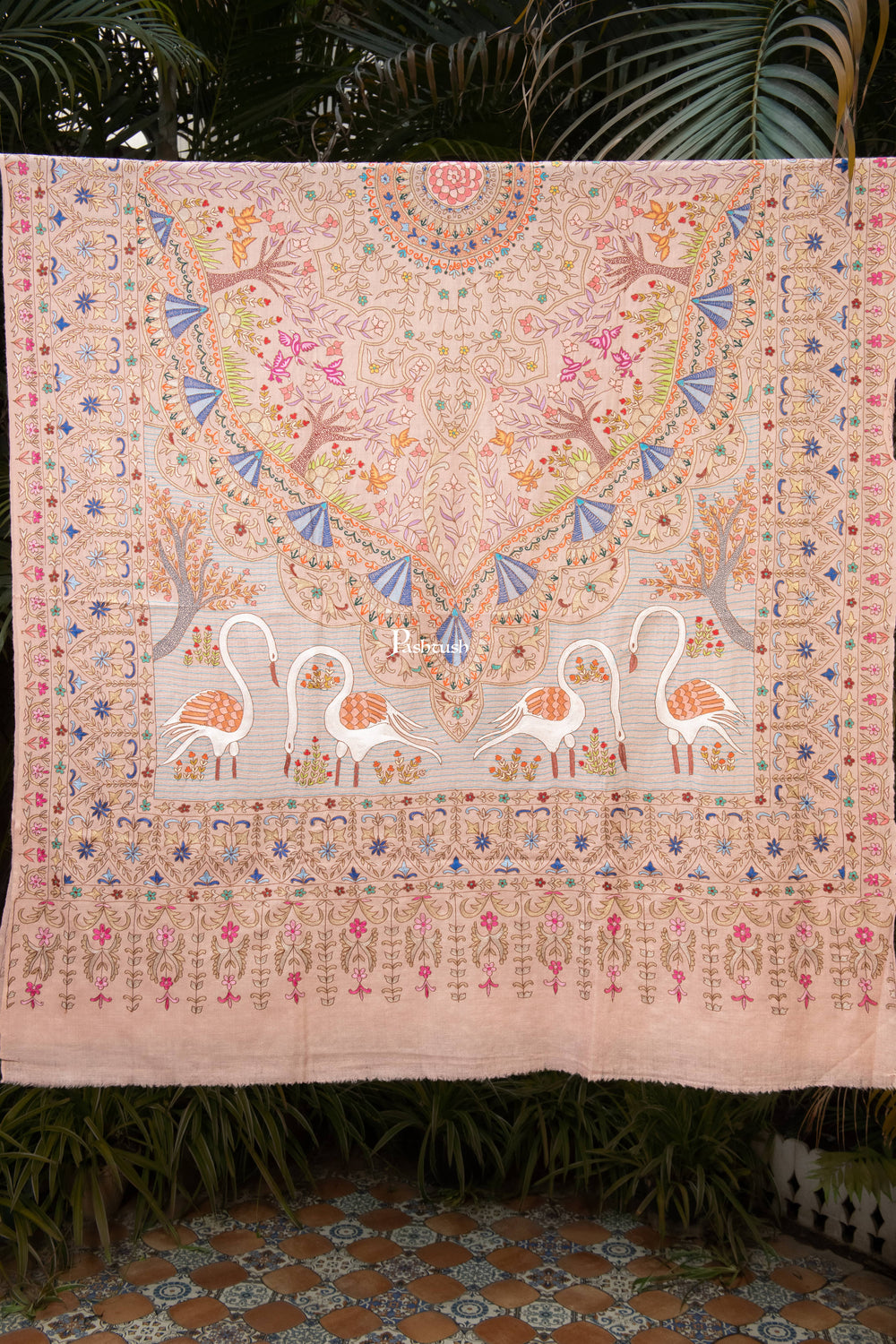 Pashtush India Womens Shawls Pashtush Womens Pure Pashmina Shawl, Peach