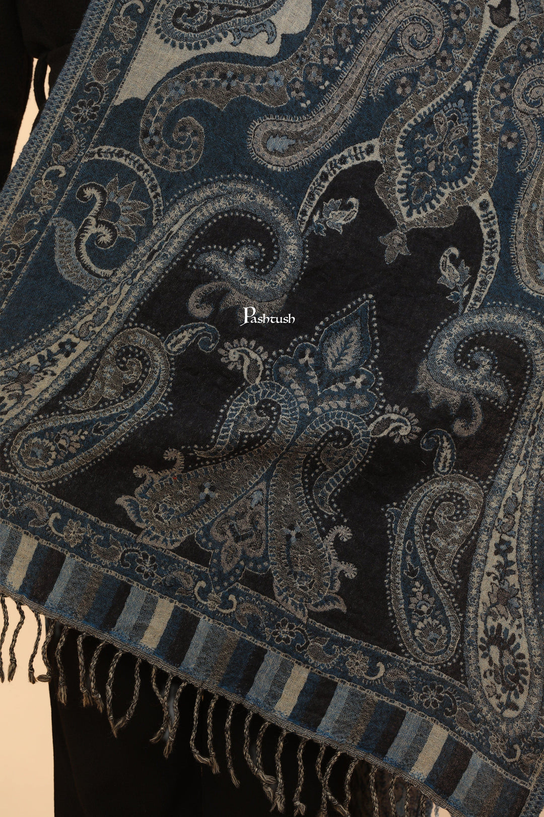 Pashtush India Womens Stoles Pashtush Womens Stole, Hand Embroidery Design, Multicolour