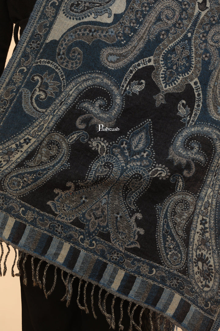 Pashtush India Womens Stoles Pashtush Womens Stole, Hand Embroidery Design, Multicolour