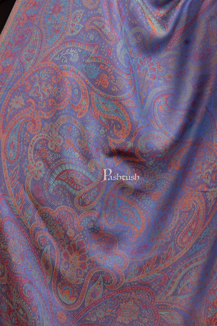 Pashtush India womens scarf and Stoles Pashtush Womens Viscose Stole, Self Paisley Weave Reversible, Multicolour