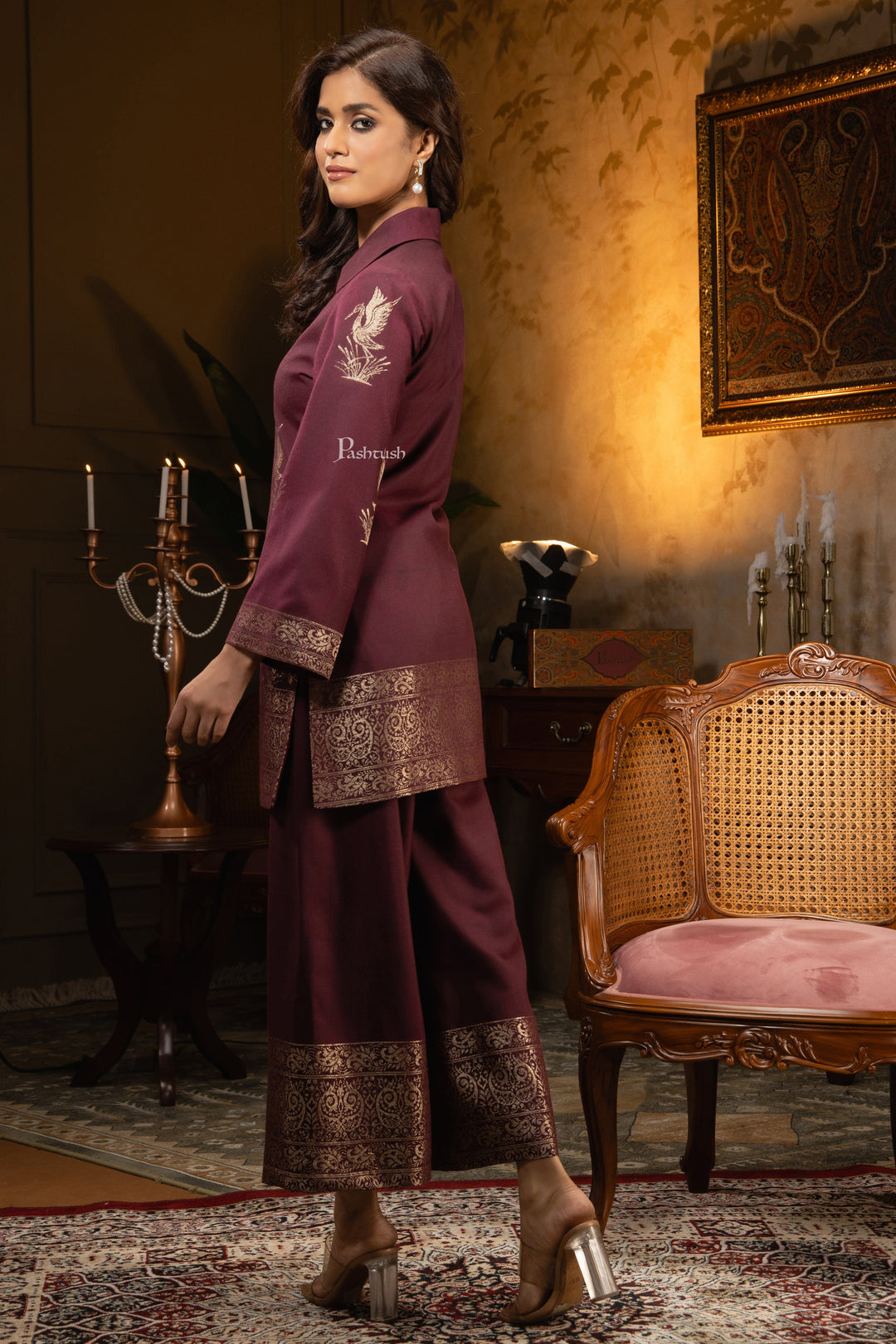 Pashtush Shawl Store Dress Pashtush Womens Woven Dress, Twilight Design, Purple