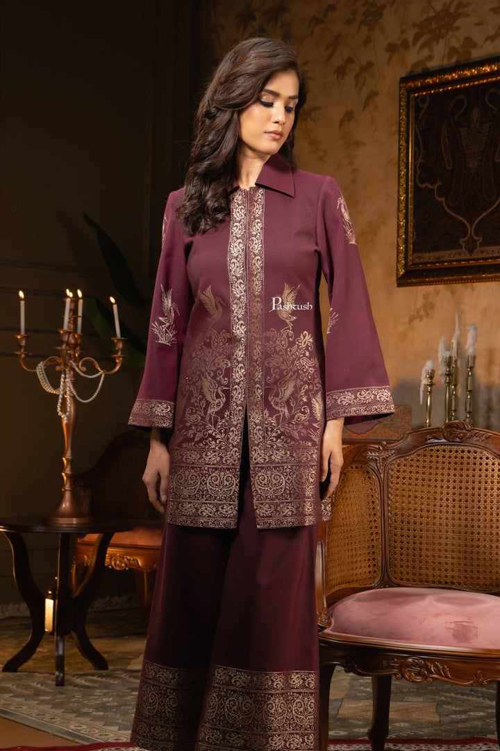 Pashtush Shawl Store Dress Pashtush Womens Woven Dress, Twilight Design, Purple