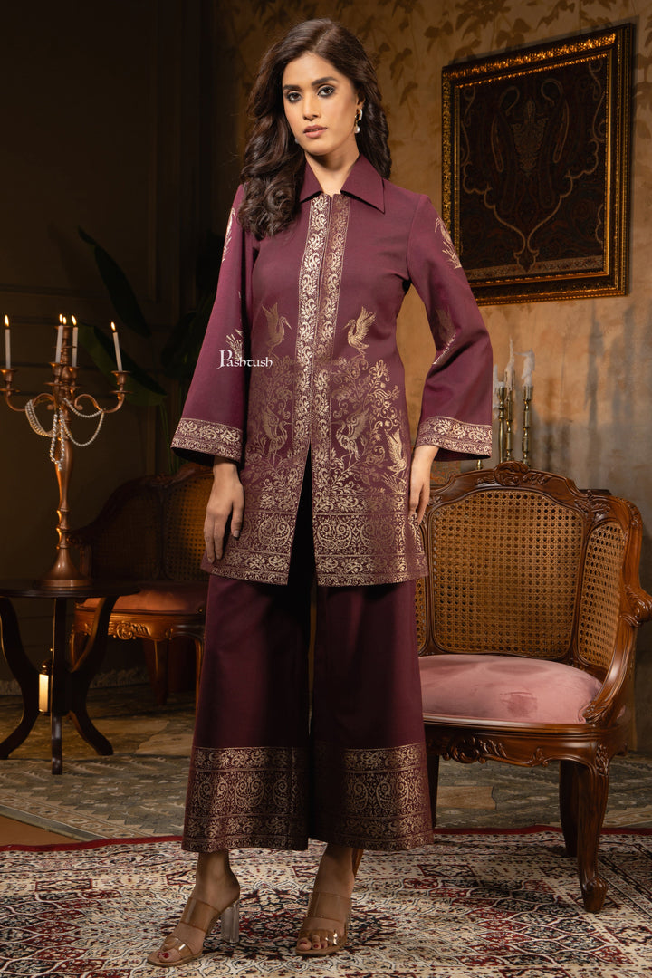 Pashtush Shawl Store Dress Pashtush Womens Woven Dress, Twilight Design, Purple