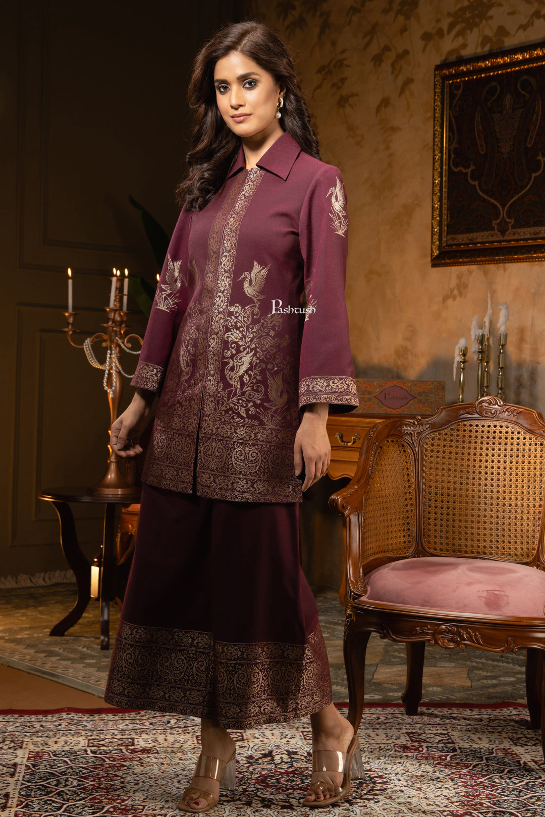 Pashtush Shawl Store Dress Pashtush Womens Woven Dress, Twilight Design, Purple