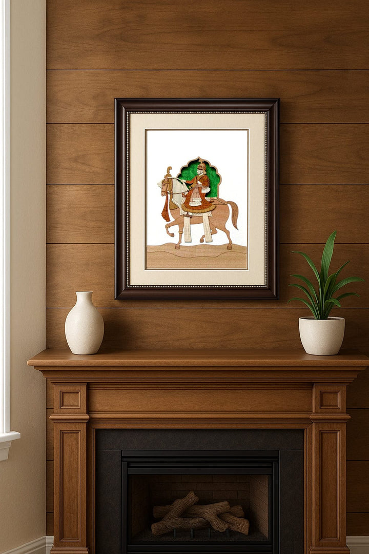 pashtush Gift Pack Pashtush Wooden Artwork, The Royal Ride, Intricately Crafted Using Natural Coloured Wood