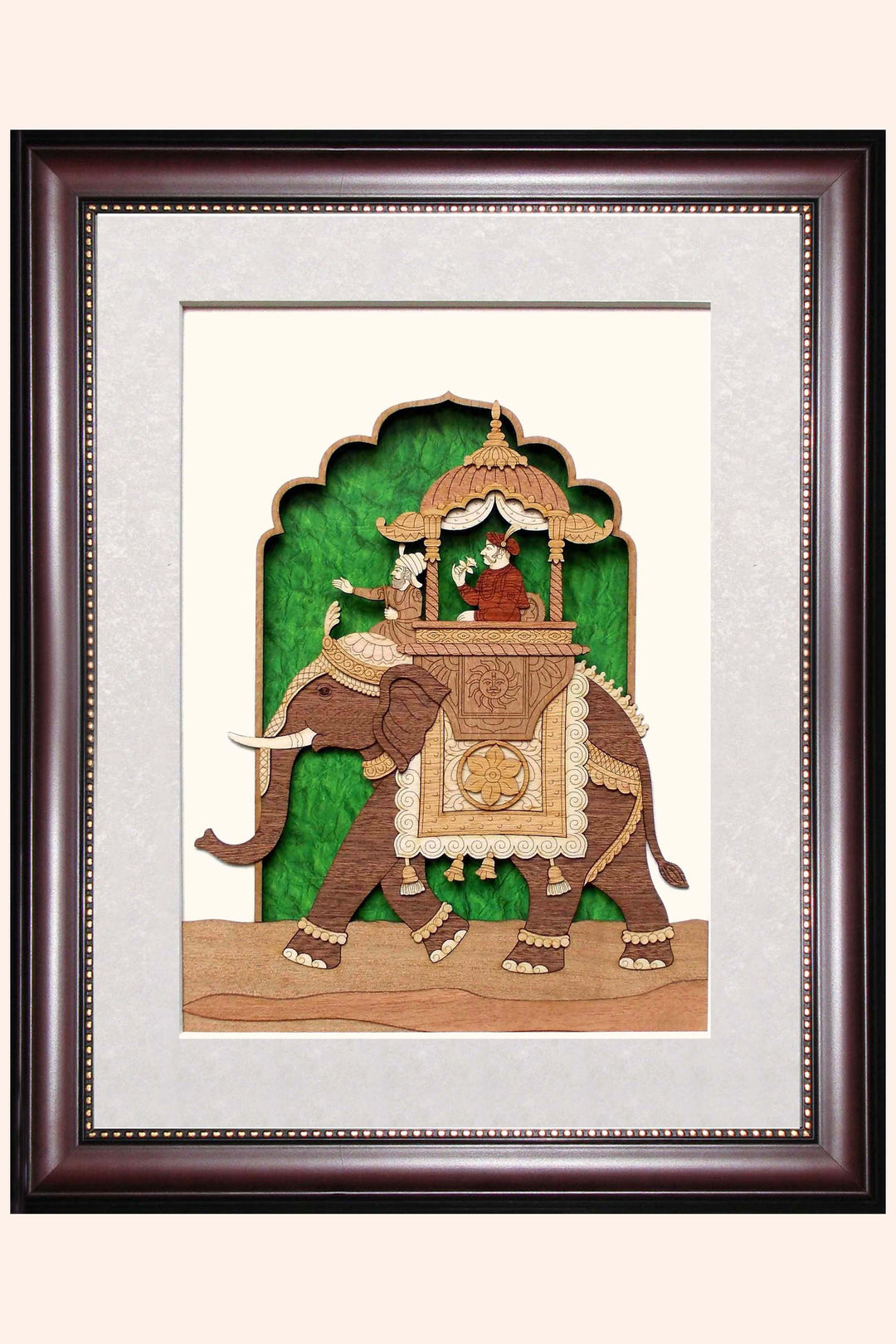 pashtush Artwork Pashtush Wooden Artwork, The Royal Ride, Intricately Crafted Using Natural Coloured Wood