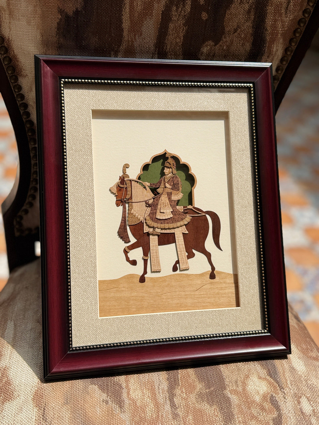 pashtush Gift Pack Pashtush Wooden Artwork, The Royal Ride, Intricately Crafted Using Natural Coloured Wood