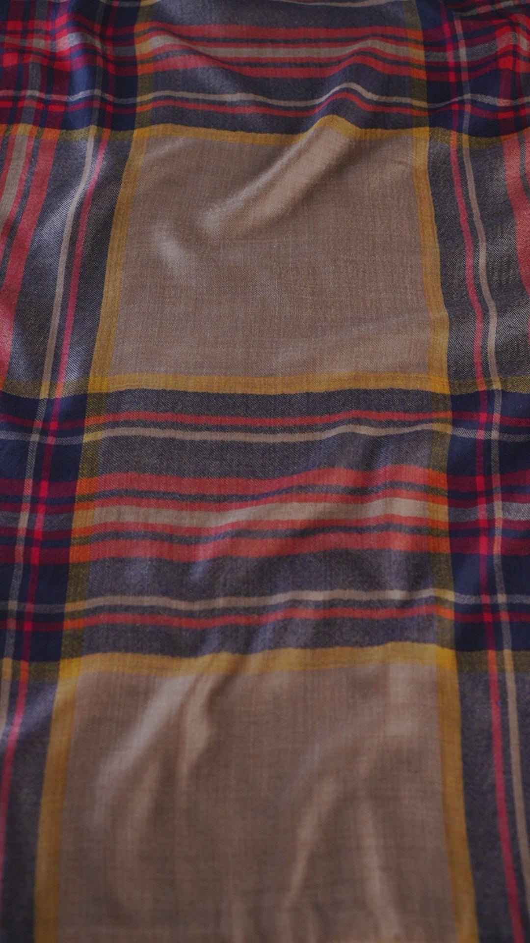 Pashtush Mens Cashmere Wool Checkered Scarf
