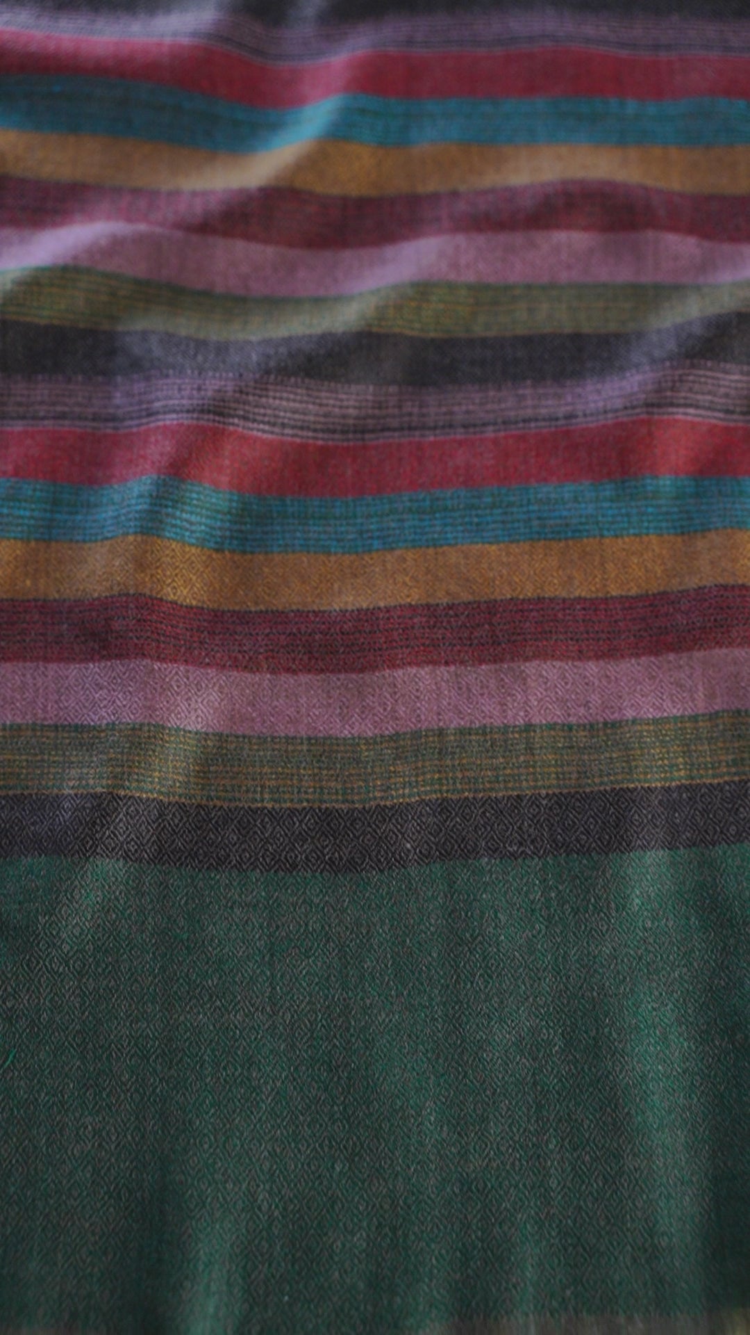 Pashtush Womens Extra Fine Wool Stole, Stripe Design, Multicolour