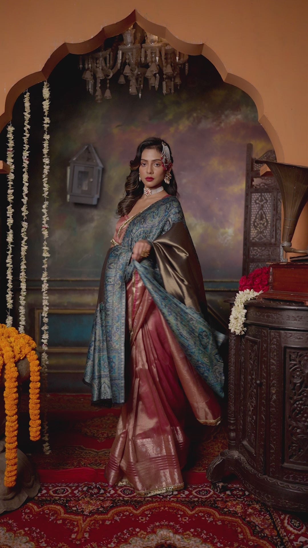 Pashtush Womens Fine Wool Shawl, Twilight Paisley Palla Design, Multicolour