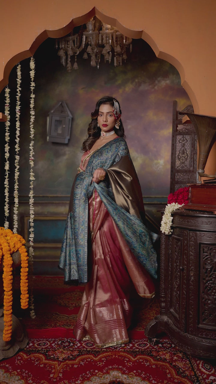 Pashtush Womens Fine Wool Shawl, Twilight Paisley Palla Design, Multicolour