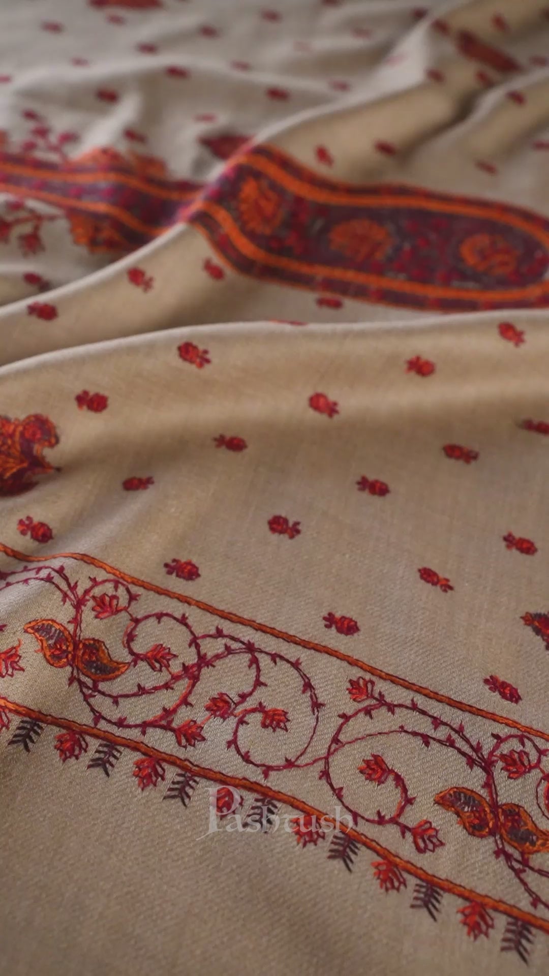 Pashtush Mens Embroidery Shawl, Gents Shawls, Handmade Embroidery