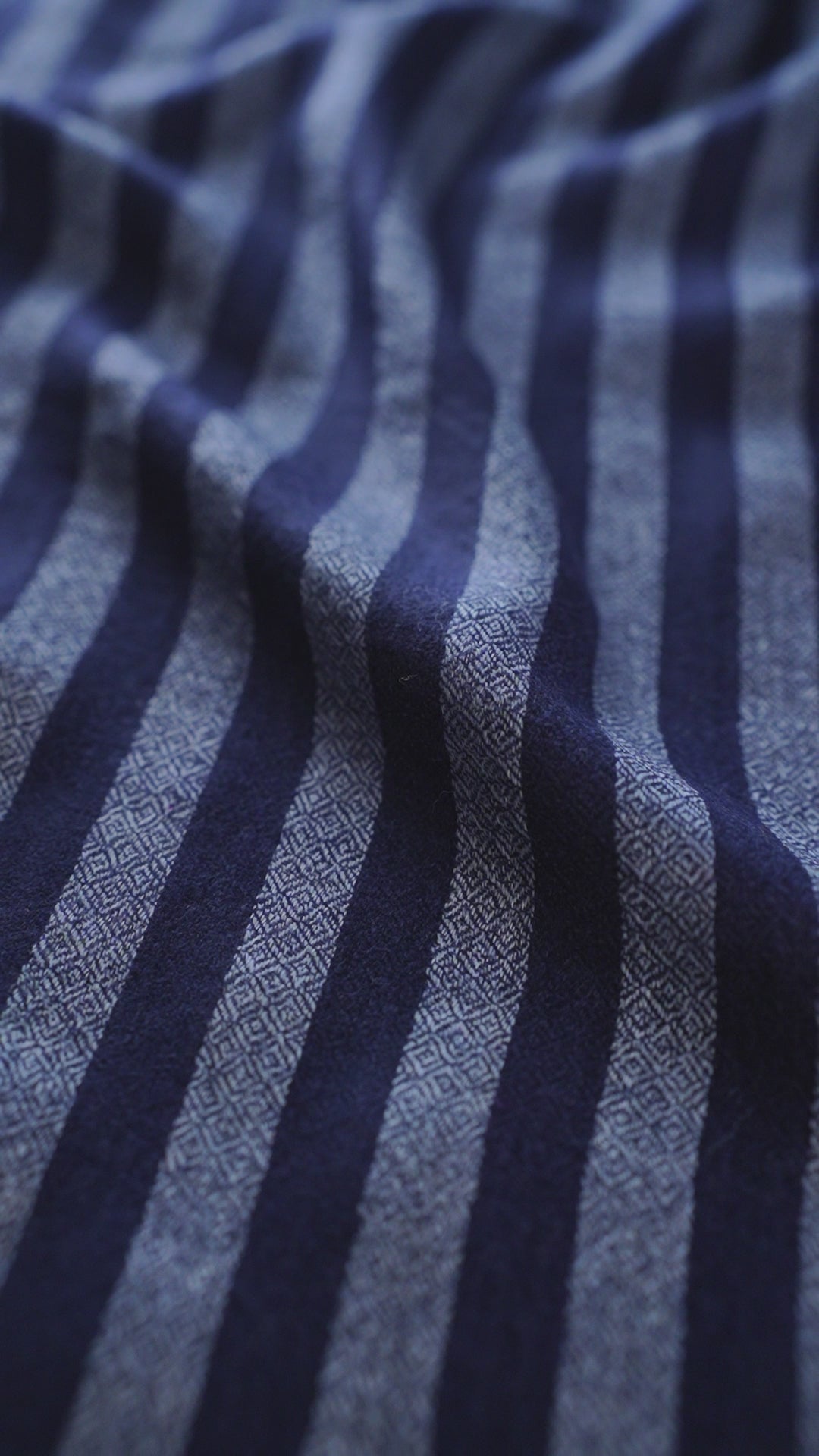Pashtush Mens Cashmere And Wool Scarf, Striped Cobalt Blue