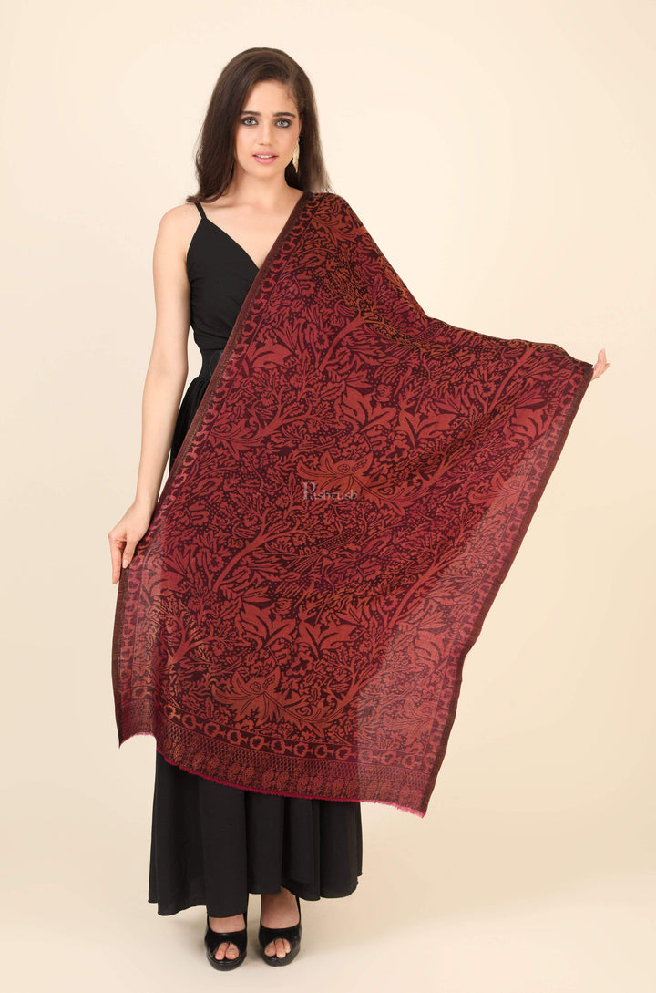 Pashtush India 100x200 Copy of Pashtush Womens Twilight Collection, Jacquard Shawl, With Metallic Thread Weave, Fine Wool