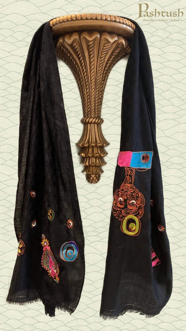 Pashtush India 70x200 Pashtush Handmade Neon Checkered Scarf ( Alchemy Collection )