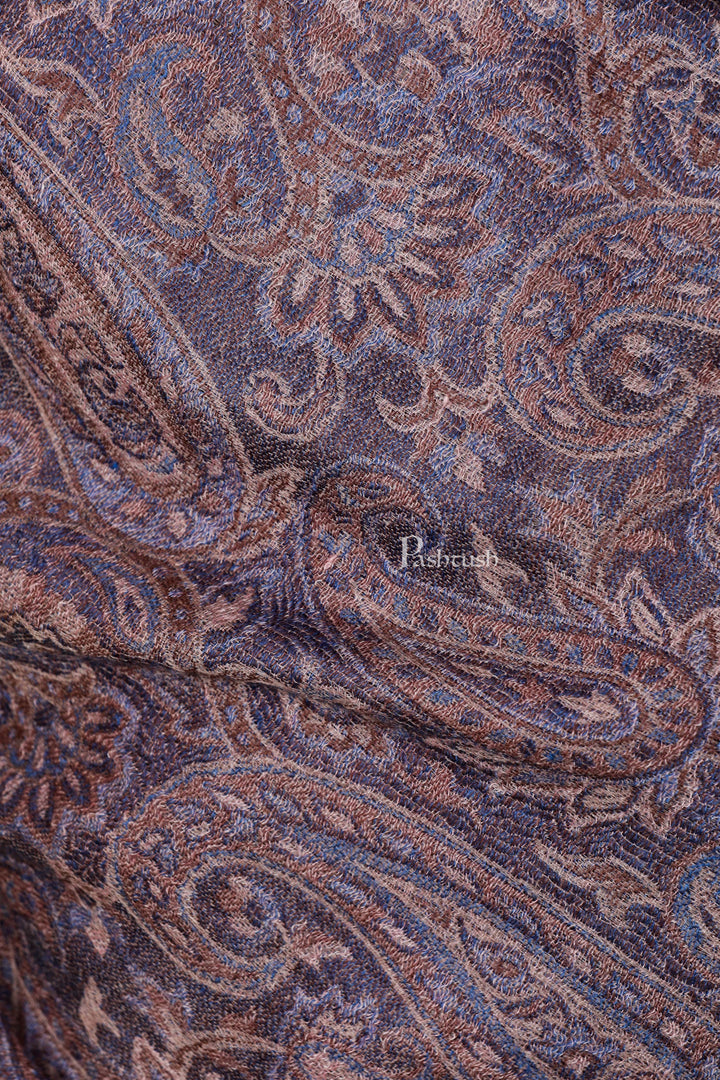 Pashtush Shawl Store Stole Pashtush Heritage Collection, Woven Wool Cashmere, Chanting Paisleys Scarf, Extra soft