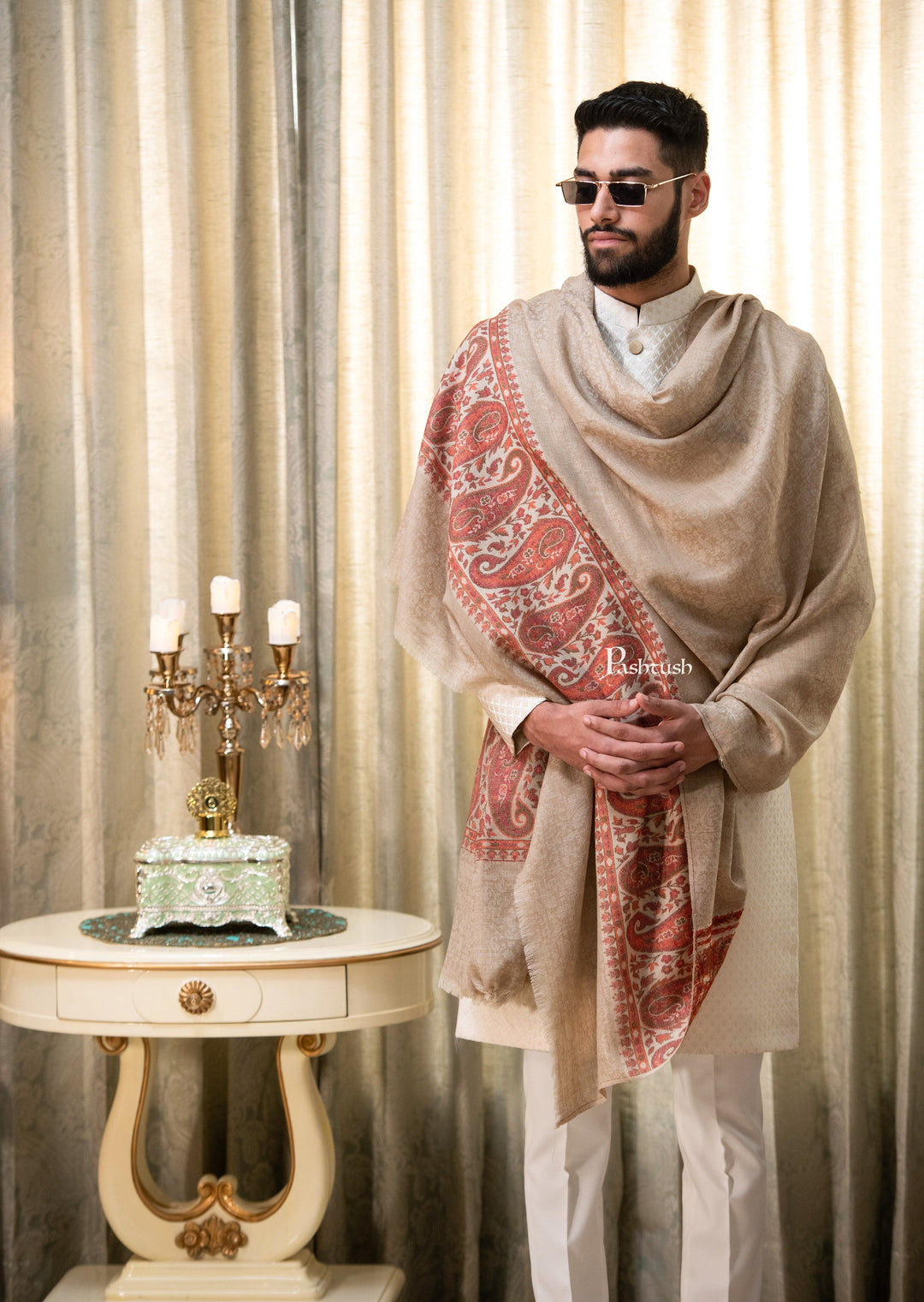 Kurta Pajama Mens Designer Shawl Kurta Pajama Designer Shawl For