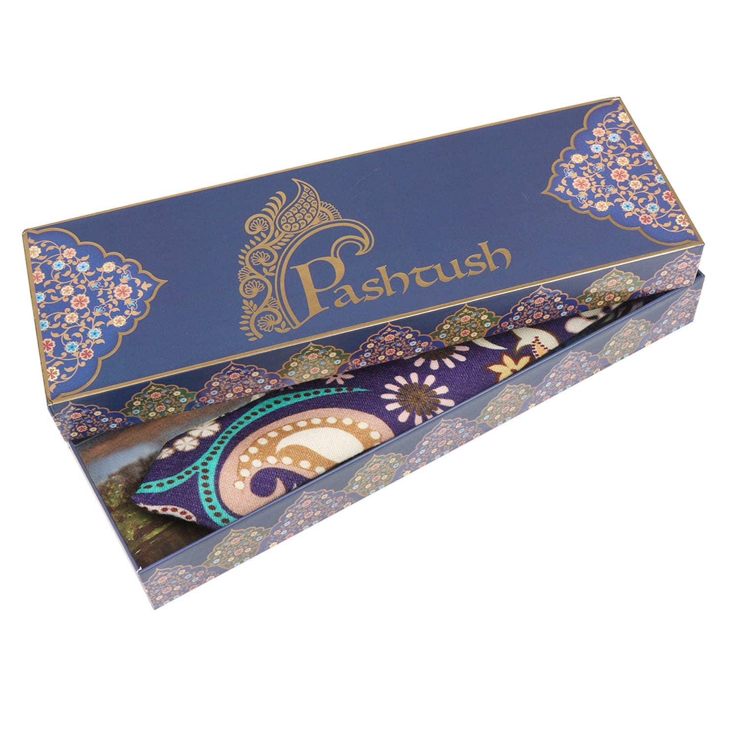 Pashtush India Mens Neckties Ties for Men Pashtush mens 100% Pure Wool with Woolmark Certificate tie, Printed design, Multicolour