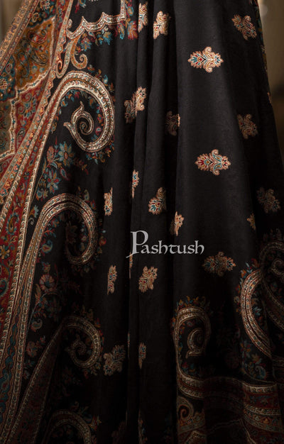 Pashtush India 100x200 Pashtush Mens Antique Look Heritage Design, Jamawar Shawl