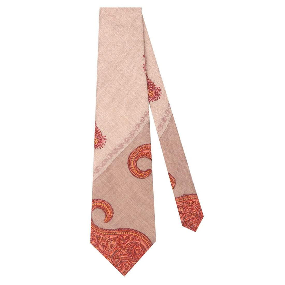 Pashtush Shawl Store Tie Pashtush Mens Embroidered Necktie, Extra Fine Pashmna and Wool, Paisley Design, Free Size