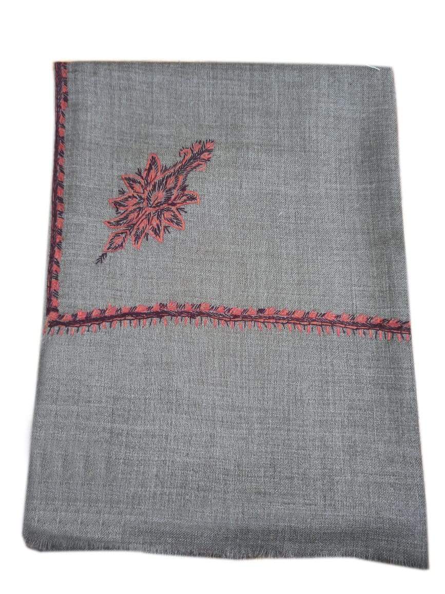 Pashtush Store Shawl Pashtush Mens Embroidery Shawl, Thick Wool Shawls, 100% Handmade Embroidery, Woolmark, Taupe
