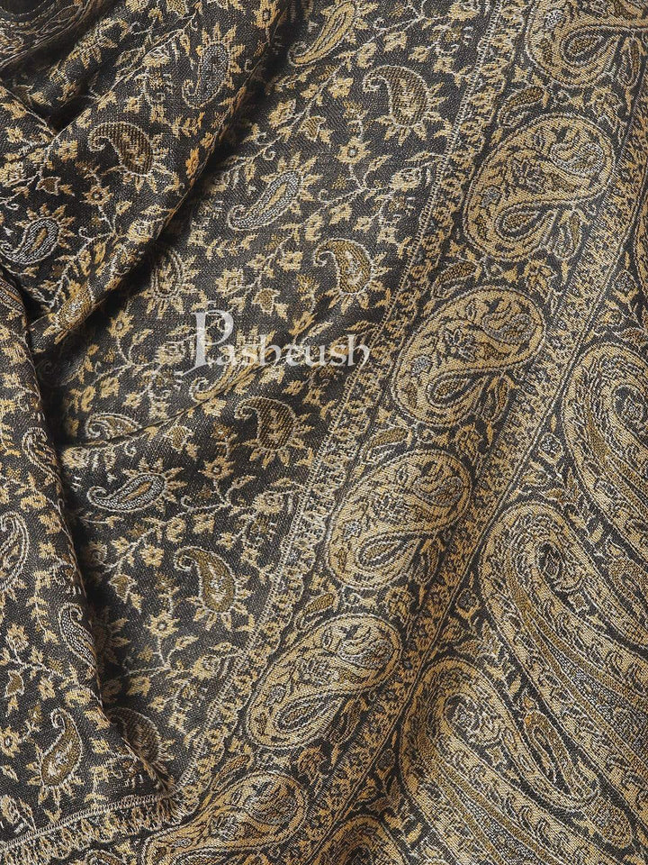 Pashtush India 70x200 Pashtush Mens Ethic Stole, Fine Wool, Soft and Warm, Earthy Hues