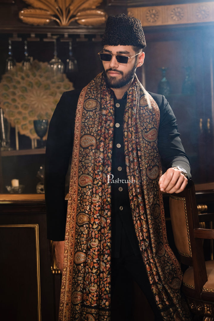 Pashtush India Mens Shawls Gents Shawl Pashtush Mens Ethnic Shawl, Mens Lohi , Full Size, Fine Wool