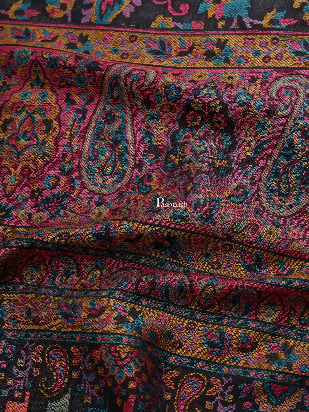 Pashtush India Mens Shawls Gents Shawl Pashtush mens faux pashmina stole, kaani design, Multicolour