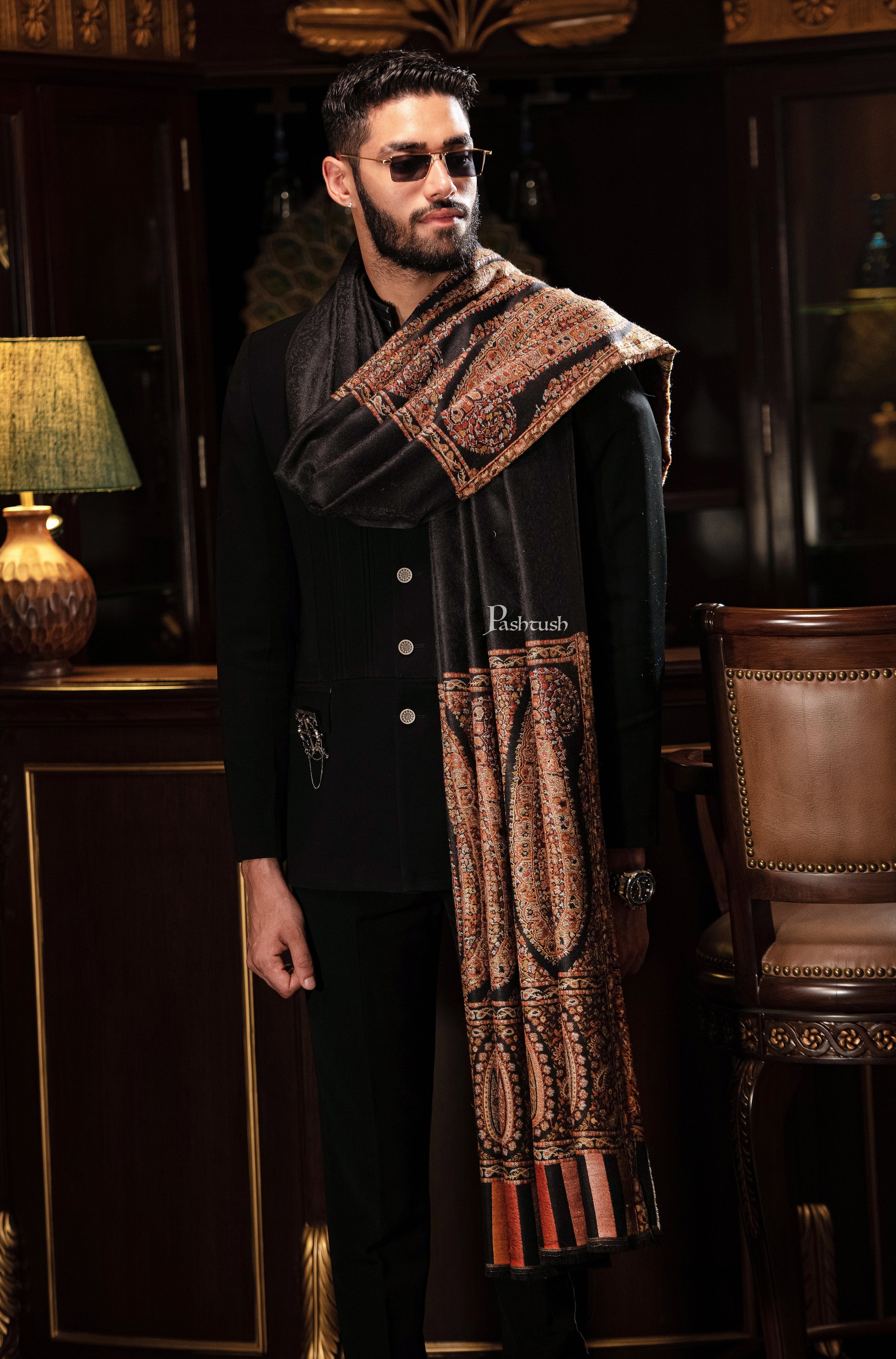 Black shawl hot sale for men