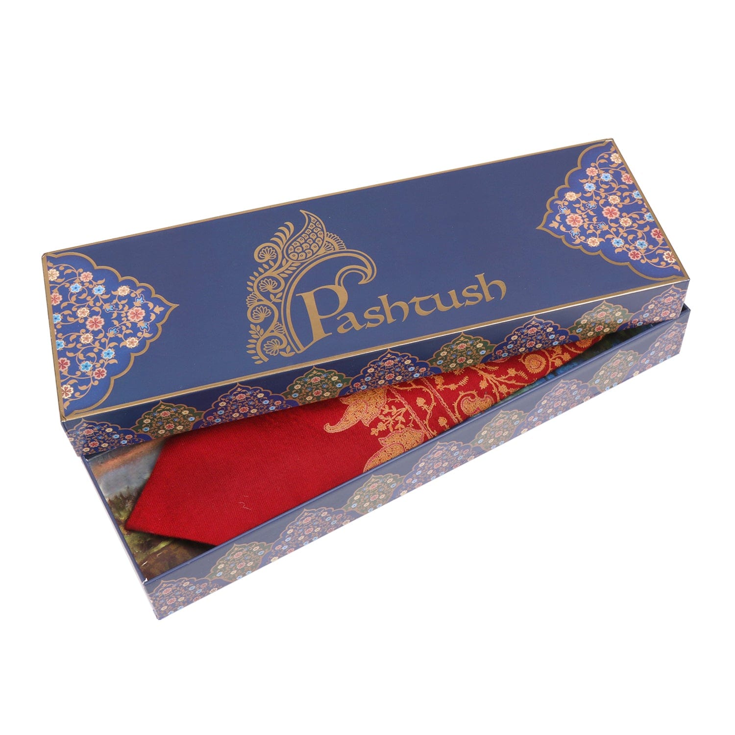 Pashtush India Mens Neckties Ties for Men Pashtush mens Fine Wool tie, Embroidered design, Maroon