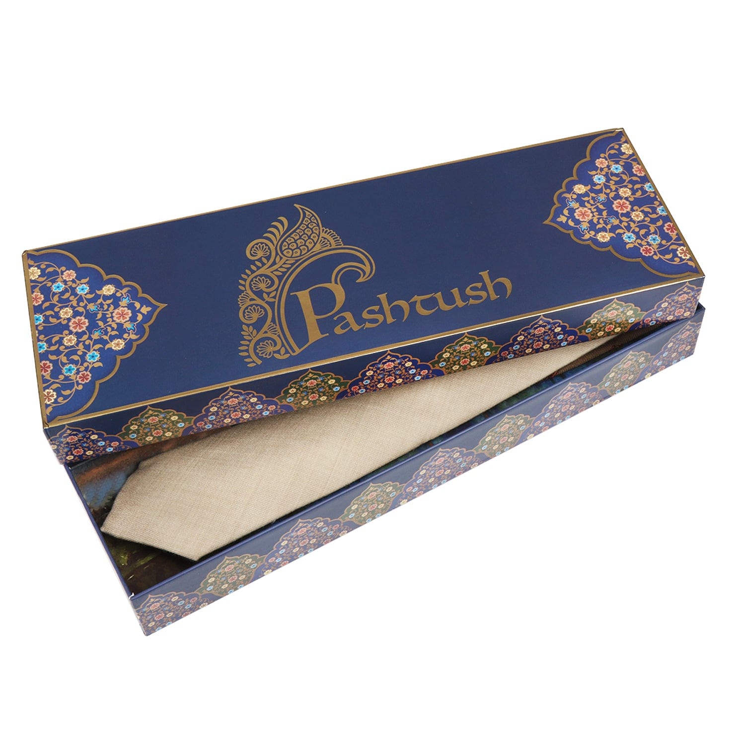 Pashtush India Mens Neckties Ties for Men Pashtush mens Fine Wool tie, Embroidered design, Multicolour