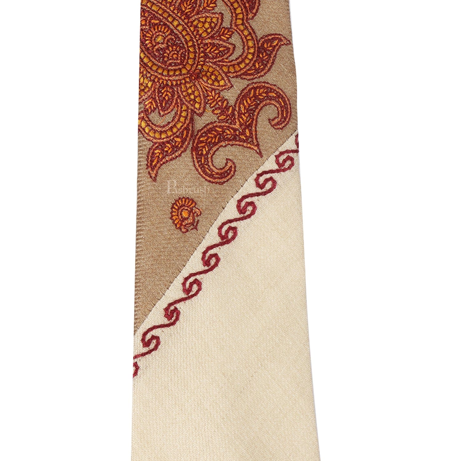 Pashtush India Mens Neckties Ties for Men Pashtush mens Fine Wool tie, Embroidered design, Multicolour