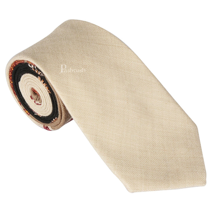 Pashtush India Mens Neckties Ties for Men Pashtush mens Fine Wool tie, Embroidered design, Multicolour
