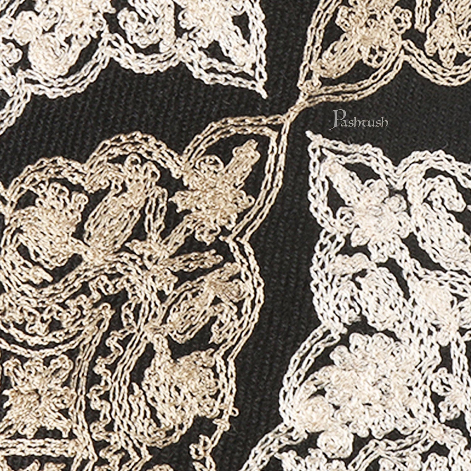 Pashtush India Mens Neckties Ties for Men Pashtush mens Fine Wool tie, Embroidered design, Multicolour