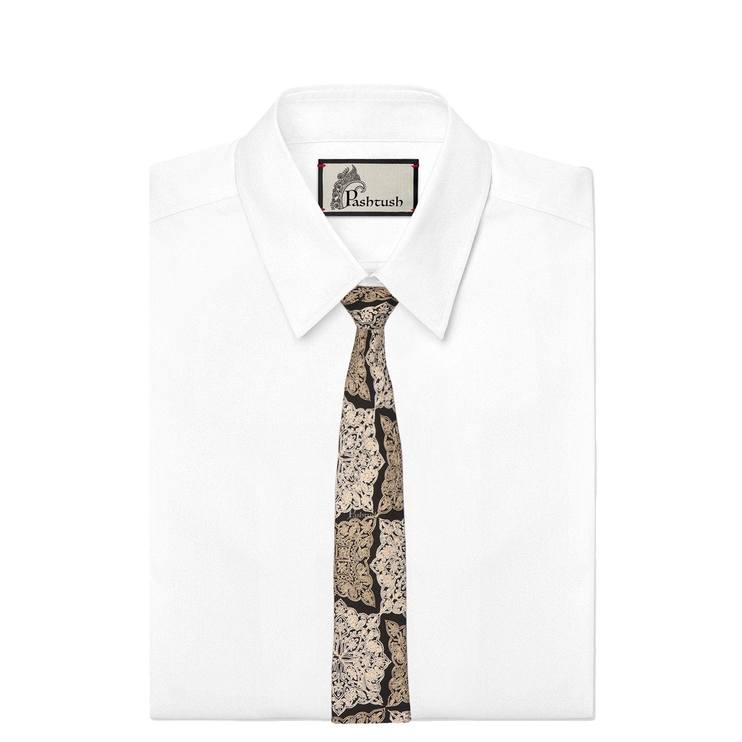 Pashtush India Mens Neckties Ties for Men Pashtush mens Fine Wool tie, Embroidered design, Multicolour