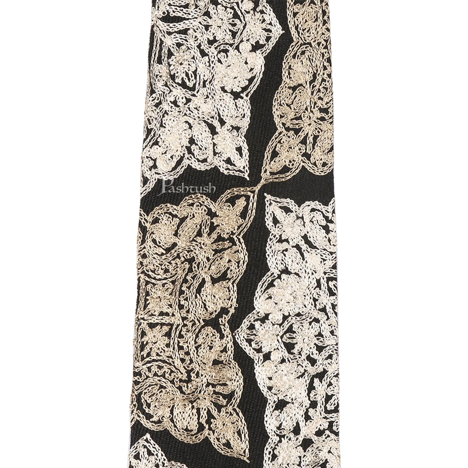 Pashtush India Mens Neckties Ties for Men Pashtush mens Fine Wool tie, Embroidered design, Multicolour