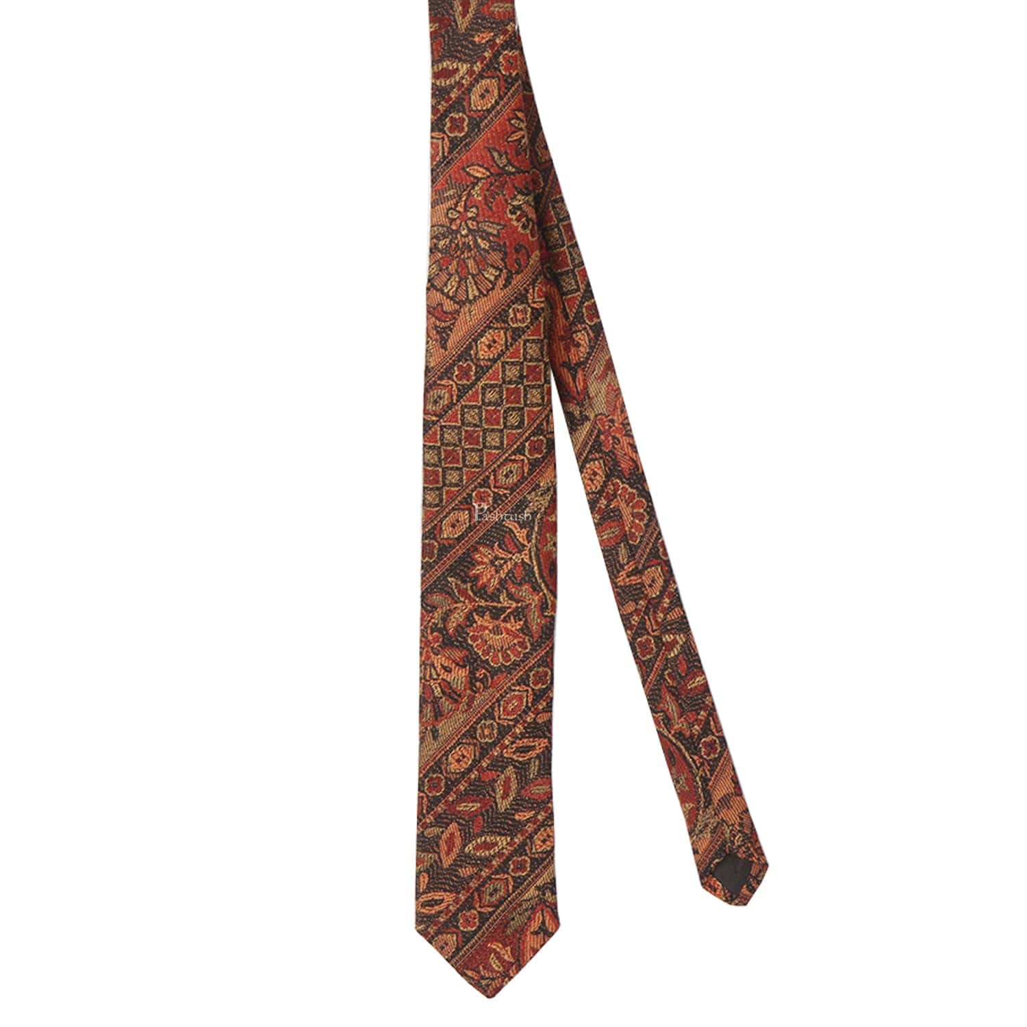 Pashtush India Mens Neckties Ties for Men Pashtush mens Fine Wool tie, Jacquard Woven design, Multicolour