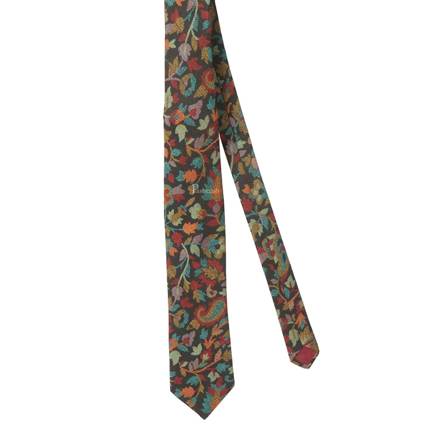 Pashtush India Mens Neckties Ties for Men Pashtush mens Fine Wool tie, Jacquard Woven design, Multicolour